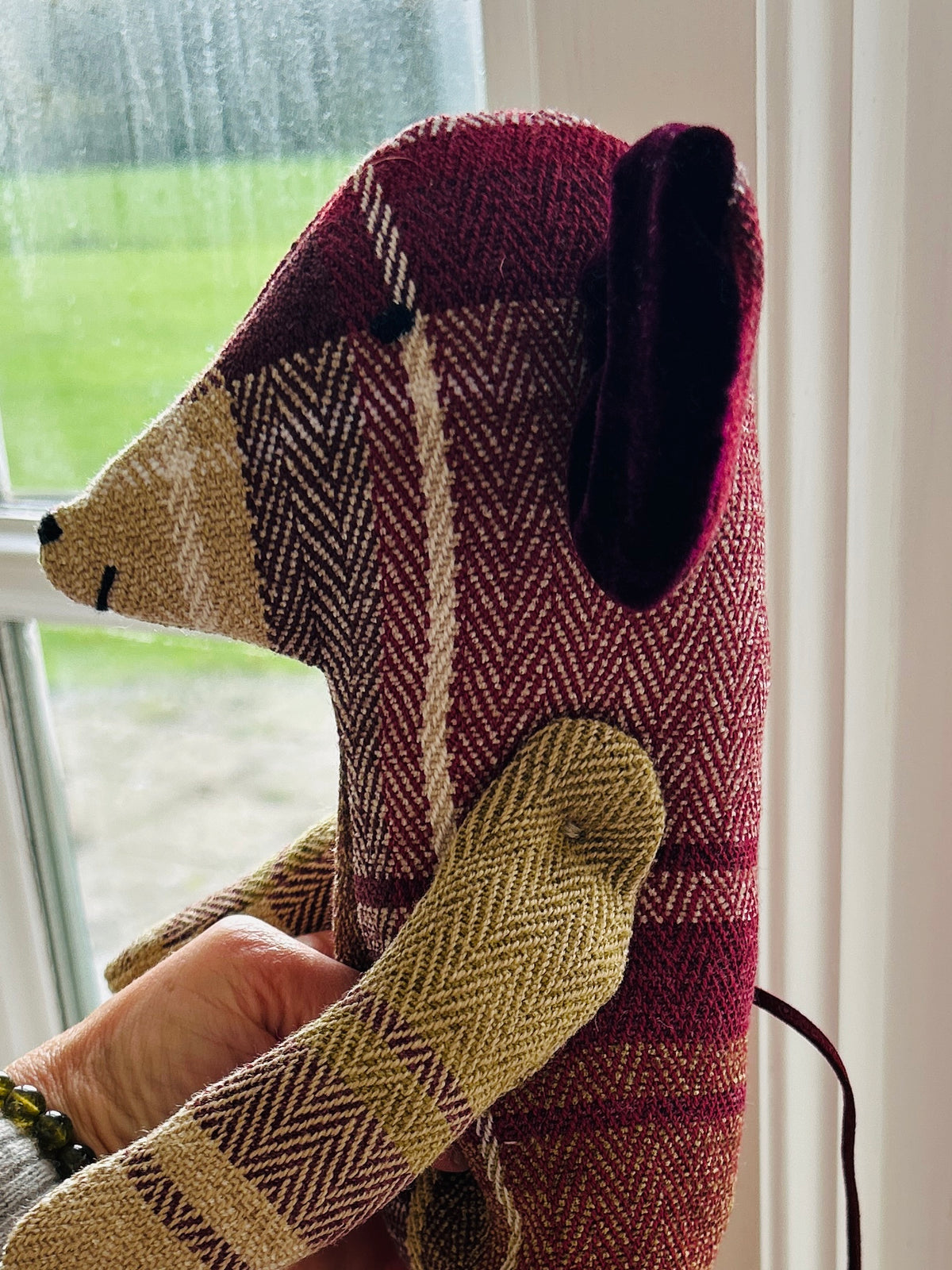 Handmade Mabel Mouse Soft Toy - Country Check